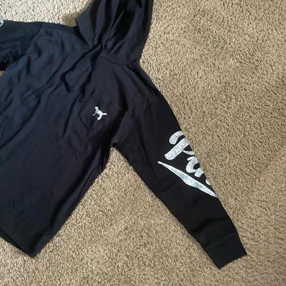 Ladies “PINK” long sleeve hooded sequin accent lightweight sweatshirt. Sz XS - Picture 3 of 12